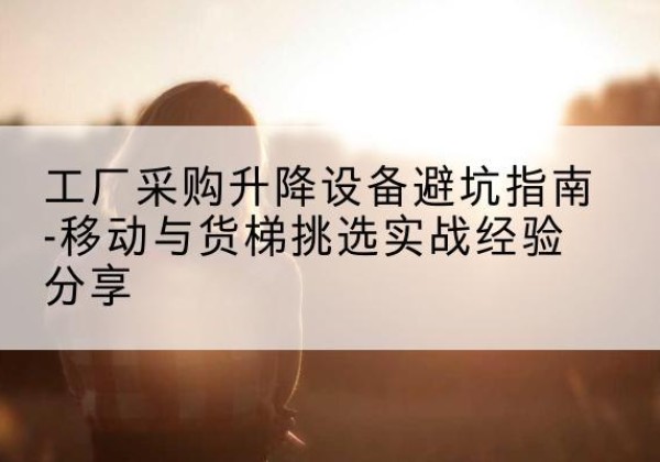 伊川移动式升降机怎么选-工厂采购升降设备避坑指南-移动与货梯挑选实战经验分享